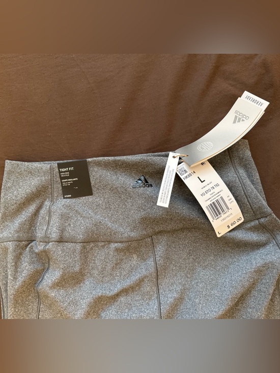 adidas Pants - adidas Heather Gray High-Rise Tight Fit Leggings